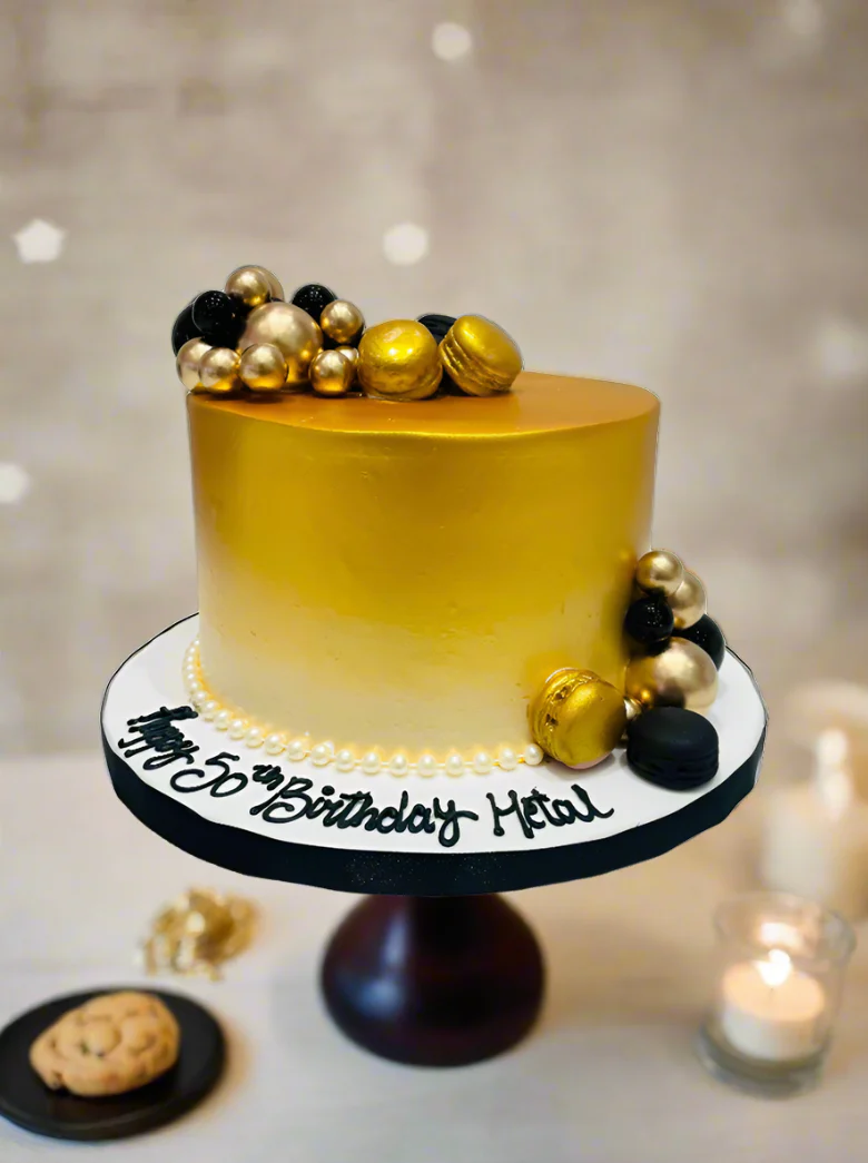 Black Golden Jubilee Cake - Image 2