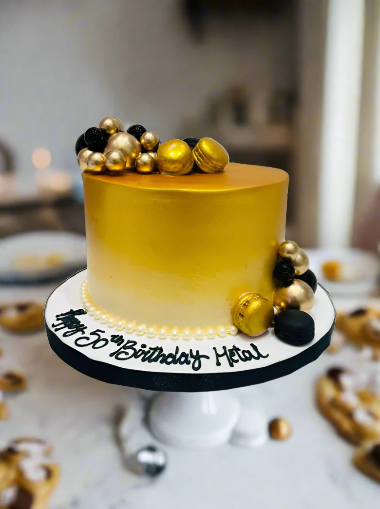 Black Golden Jubilee Cake - Image 4