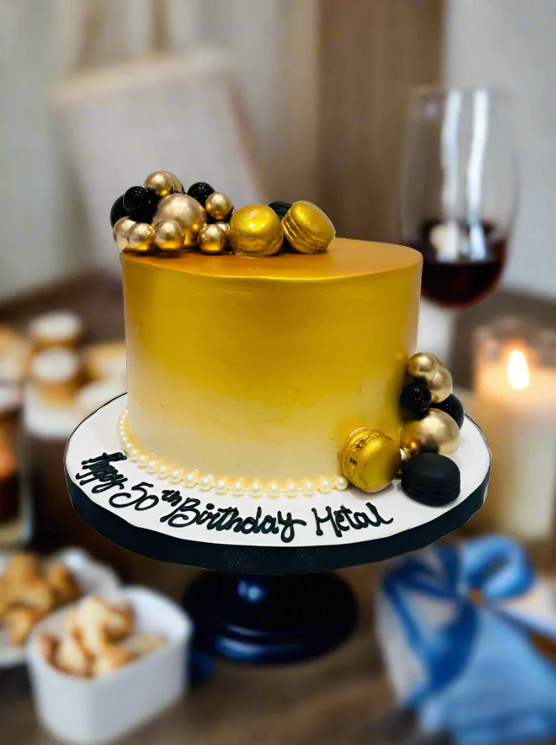 Black Golden Jubilee Cake - Image 5