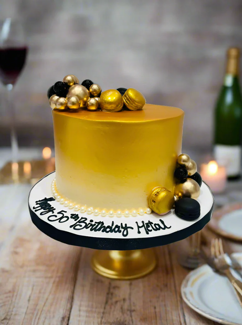 Black Golden Jubilee Cake - Image 6