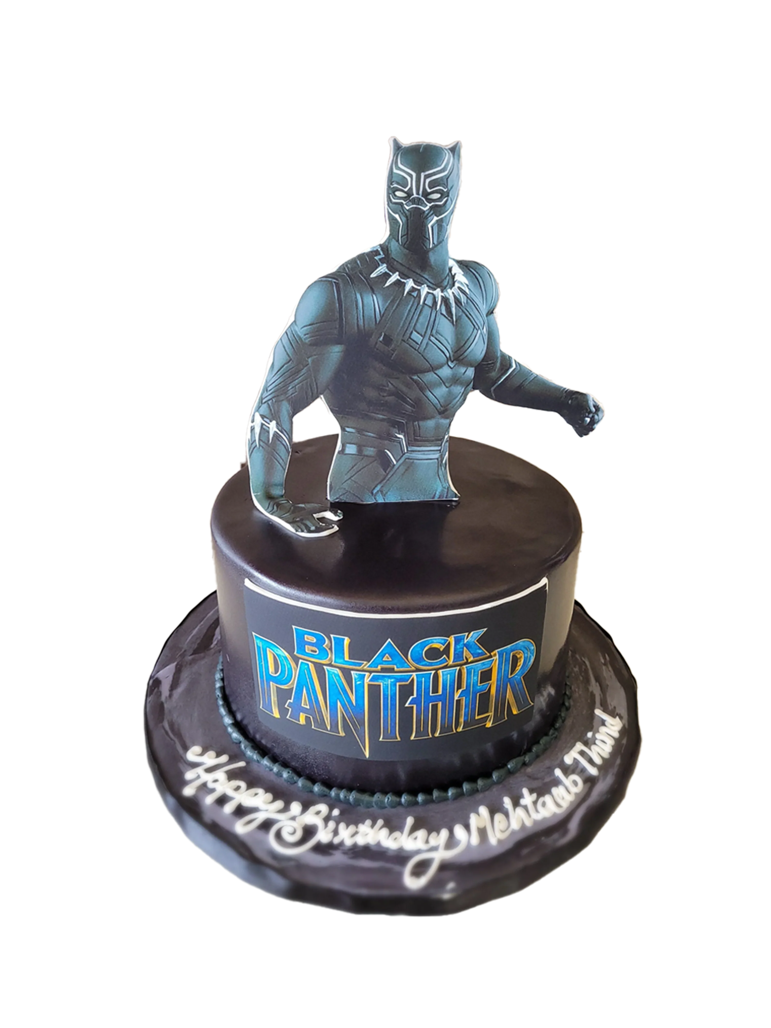 Black Panther Fondant Cake