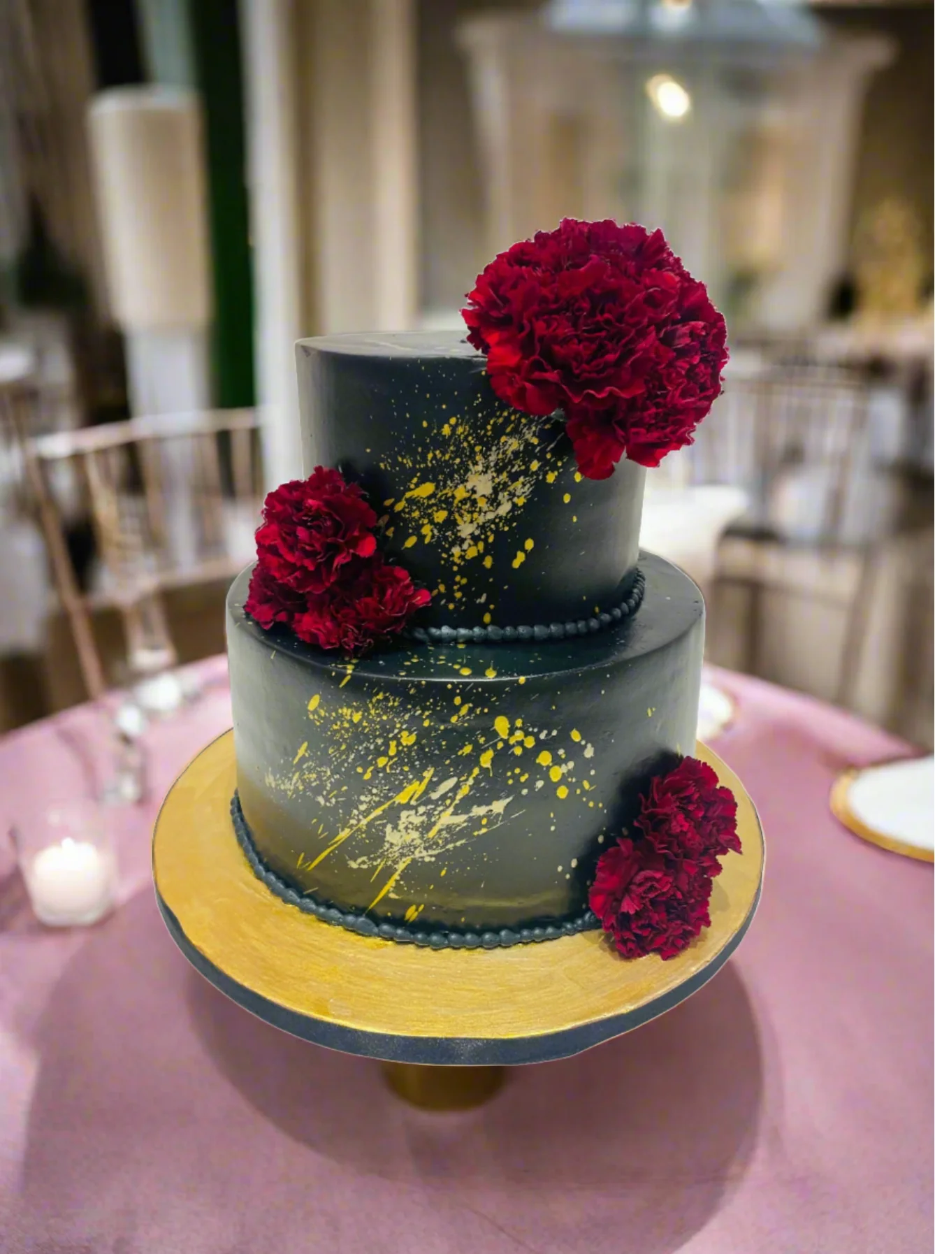 Black & Red Wedding Cake - Image 2