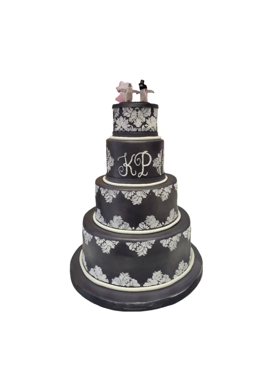 Black & White Wedding Cake