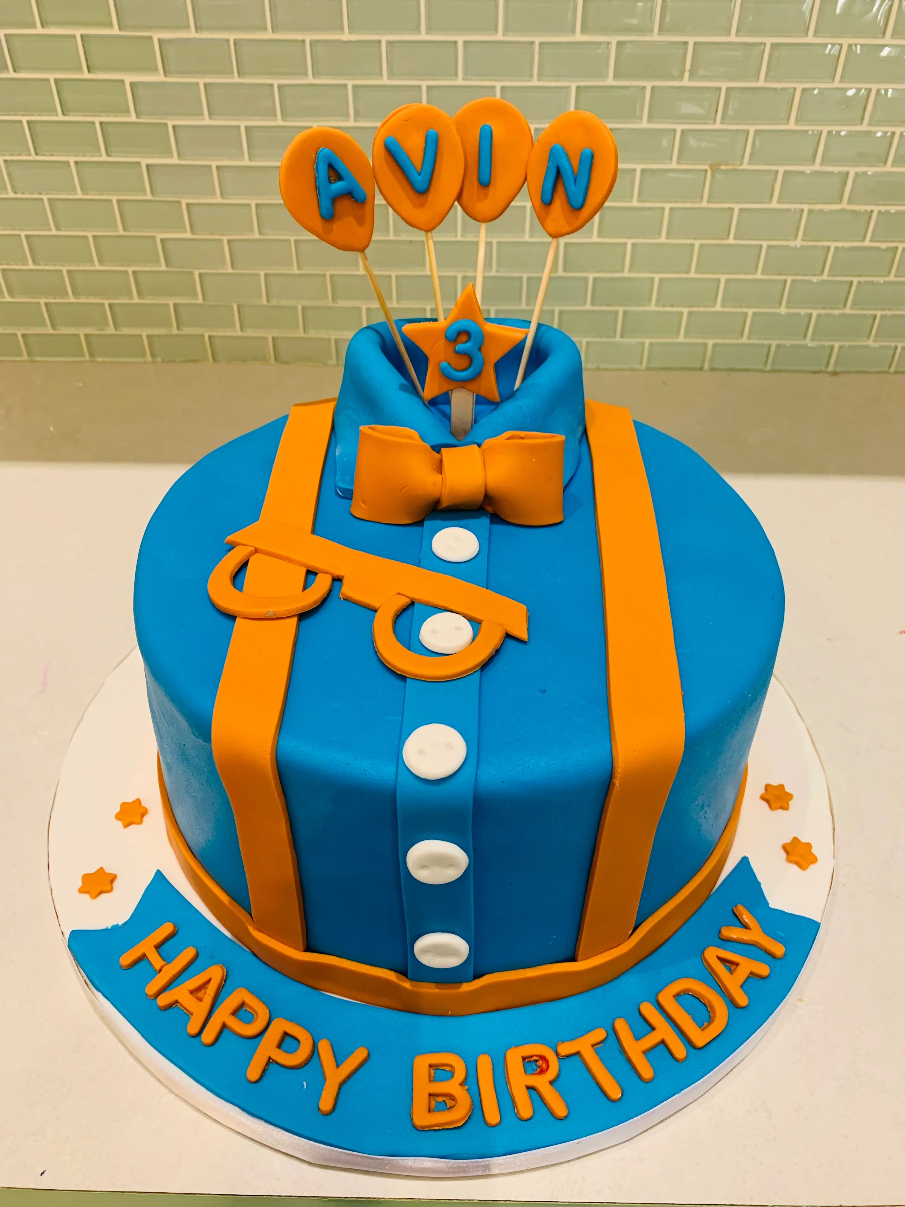 Blippi Fondant Birthday Cake - Image 5