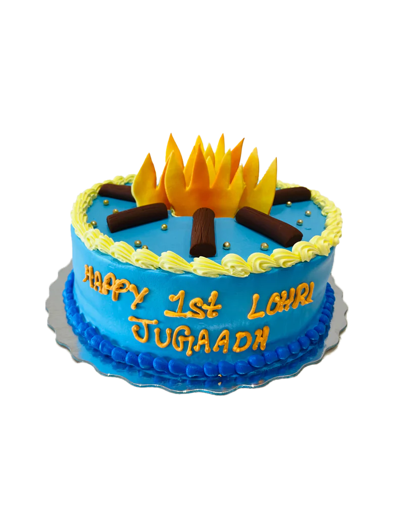 Blue Lohri Cake