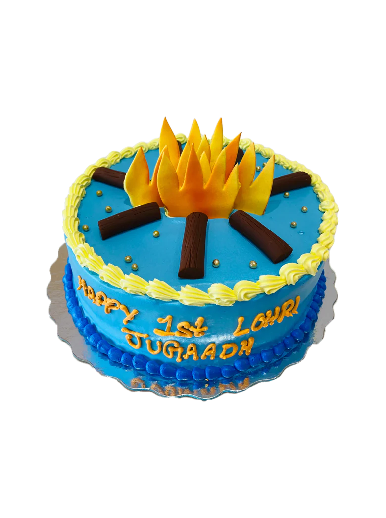 Blue Lohri Cake - Image 5