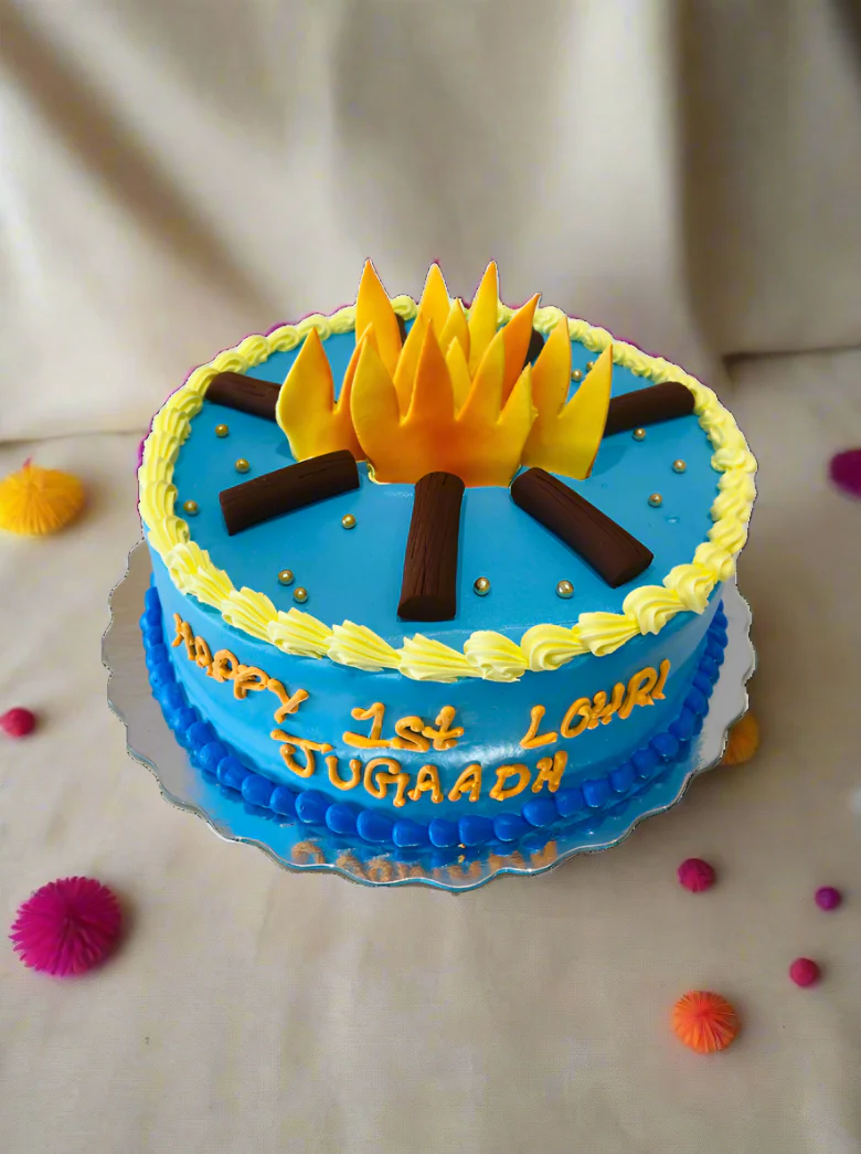 Blue Lohri Cake - Image 7