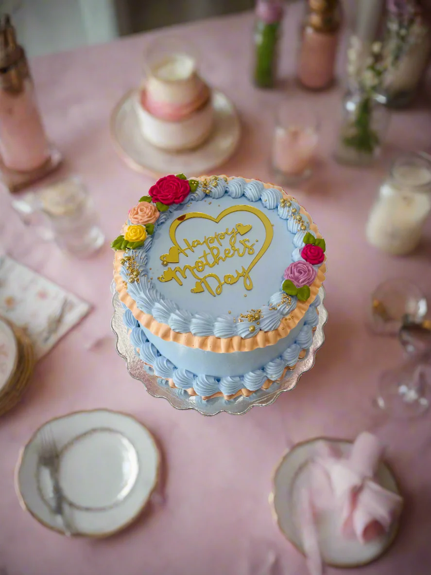 Blue Peachy Mother's Day Cake - Image 2