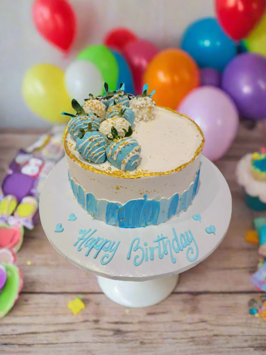 Blue Strawberry Cake - Image 2