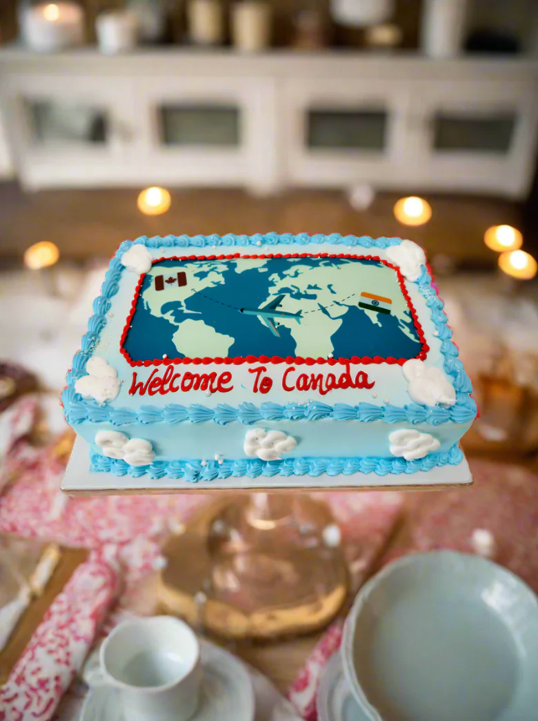 Blue Welcome To Canada Cake - Image 3