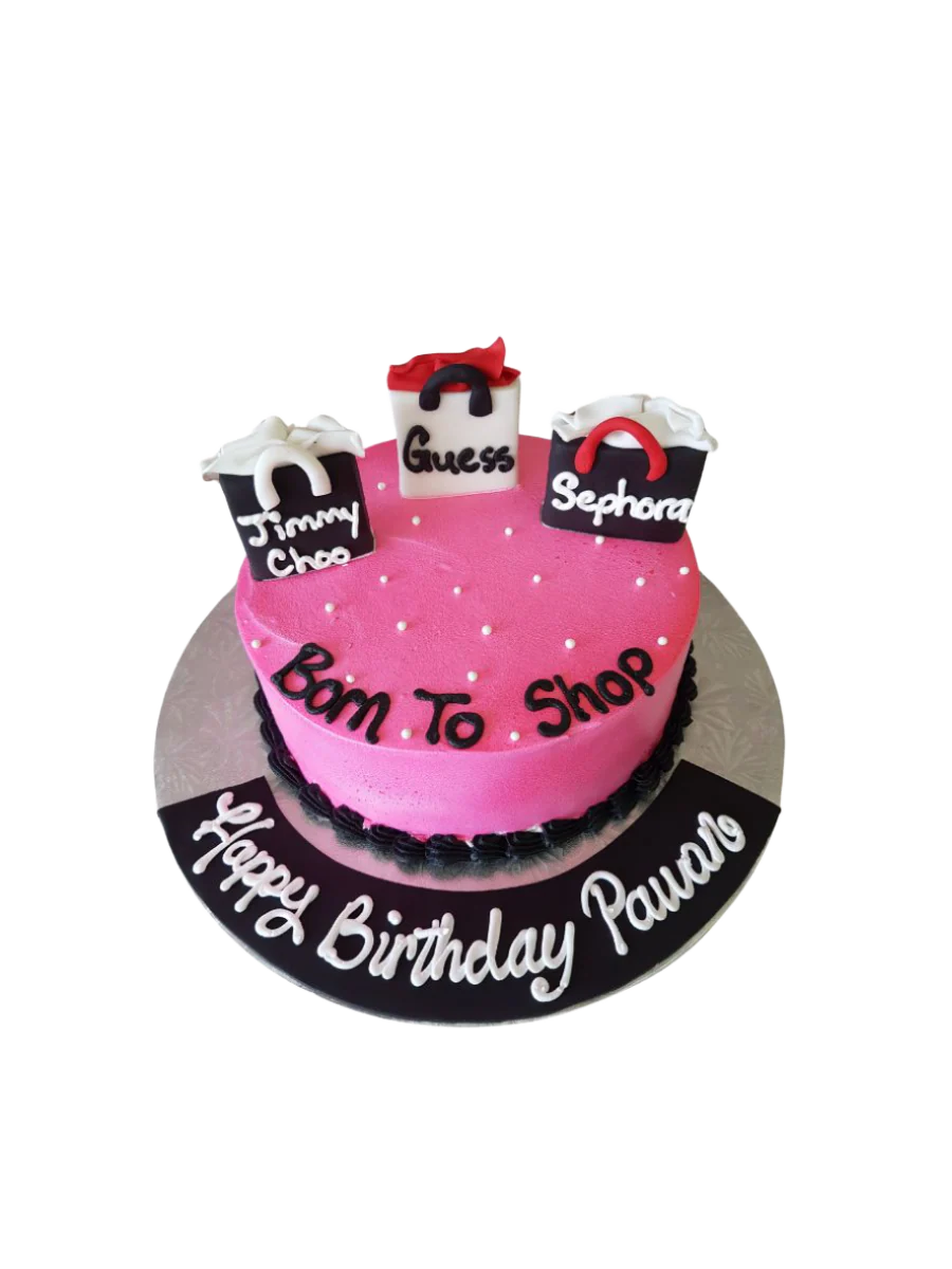 Born To Shop Bag Birthday Cake