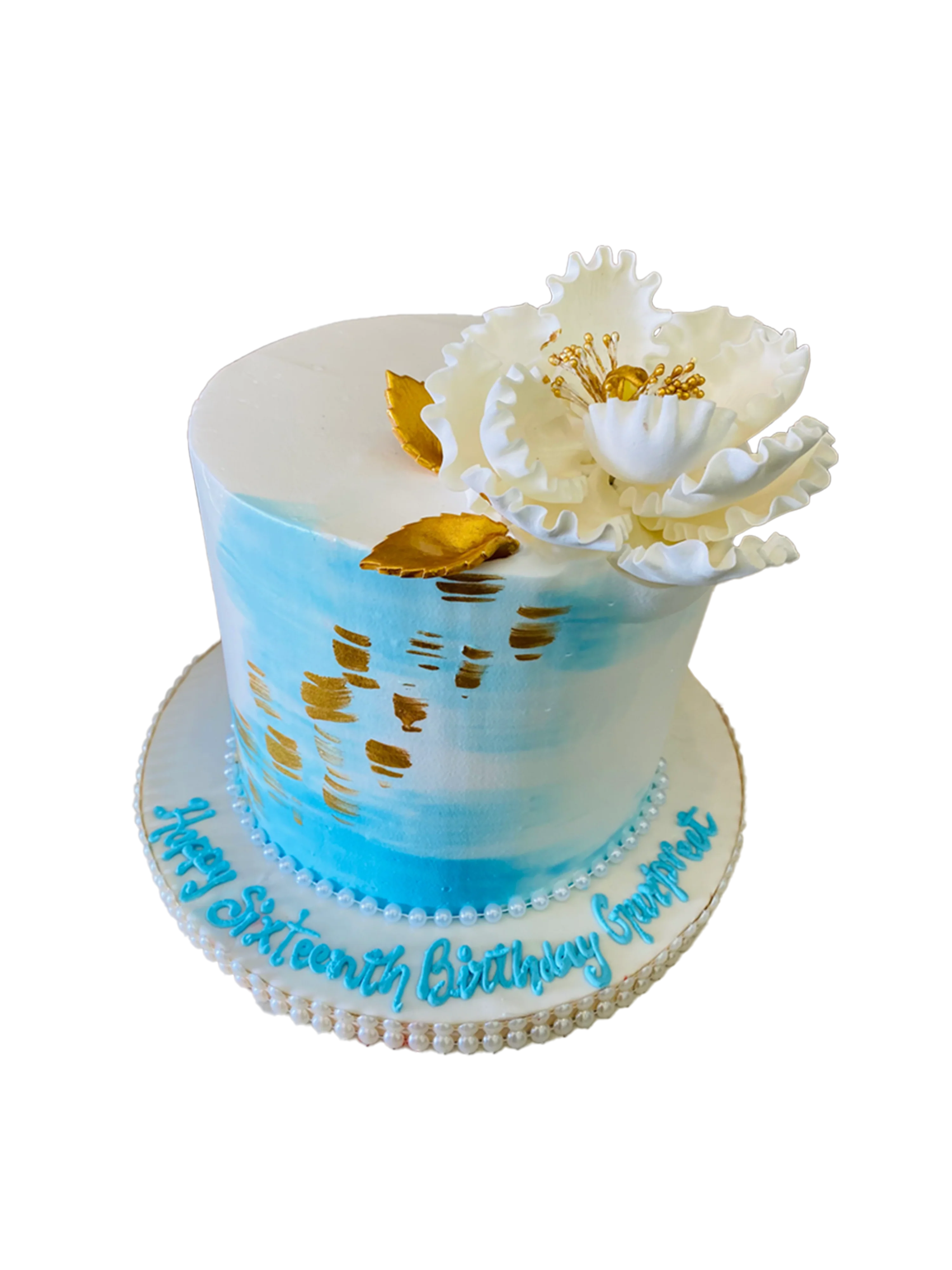 Breezy Blue Cream Cake - Image 3