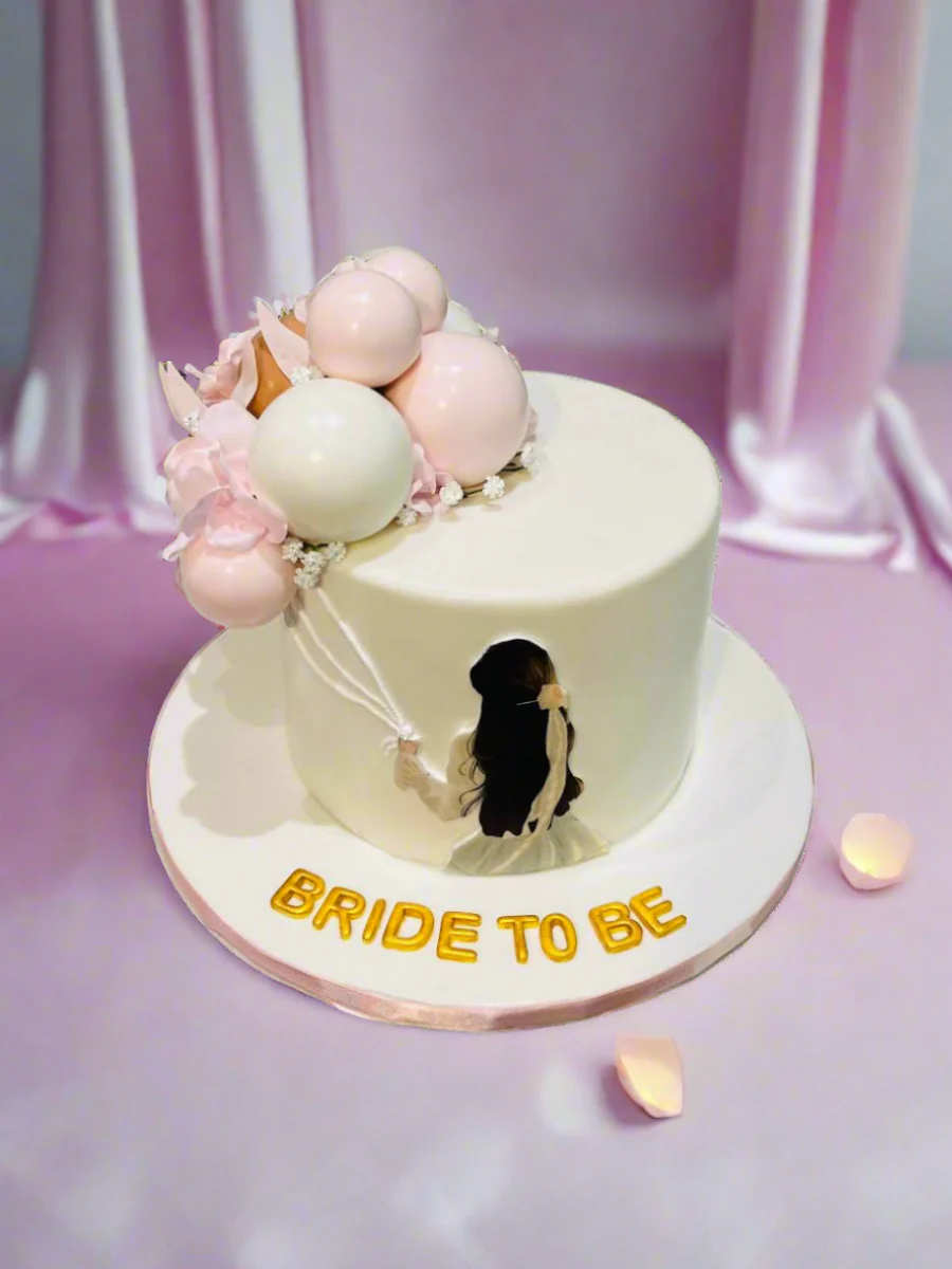 Bride To Be Balloon Fondant Cake - Image 2