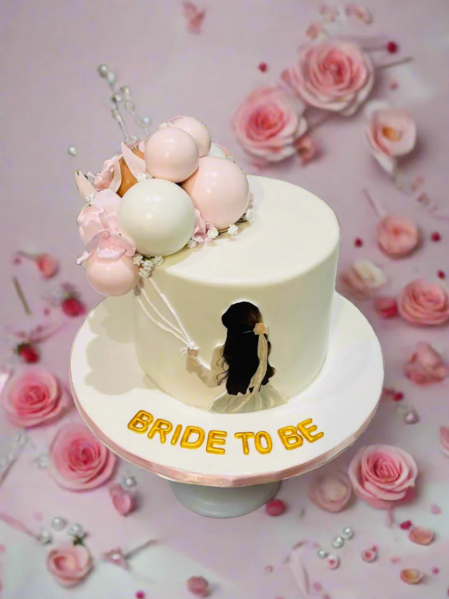 Bride To Be Balloon Fondant Cake - Image 3