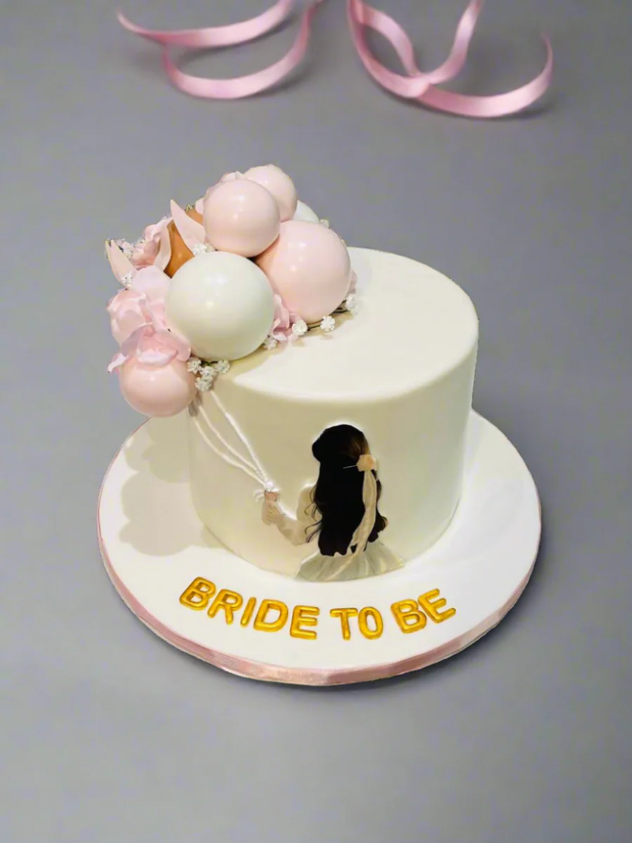 Bride To Be Balloon Fondant Cake - Image 4