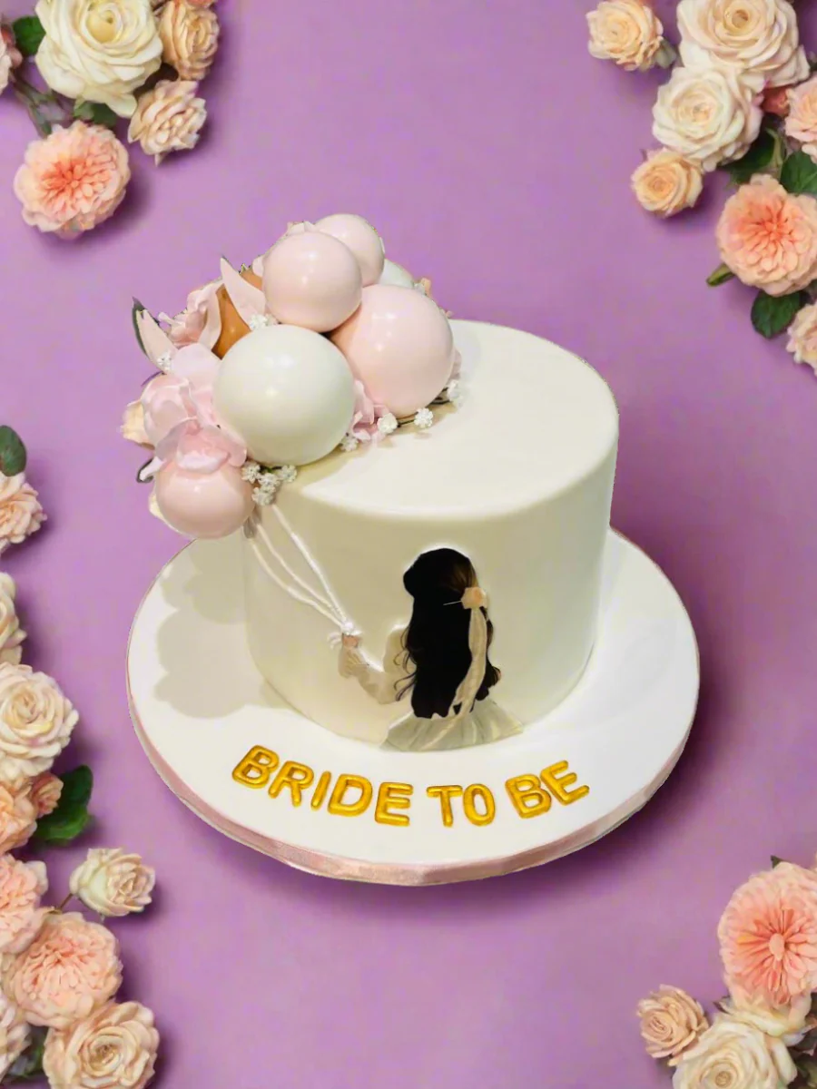 Bride To Be Balloon Fondant Cake - Image 5