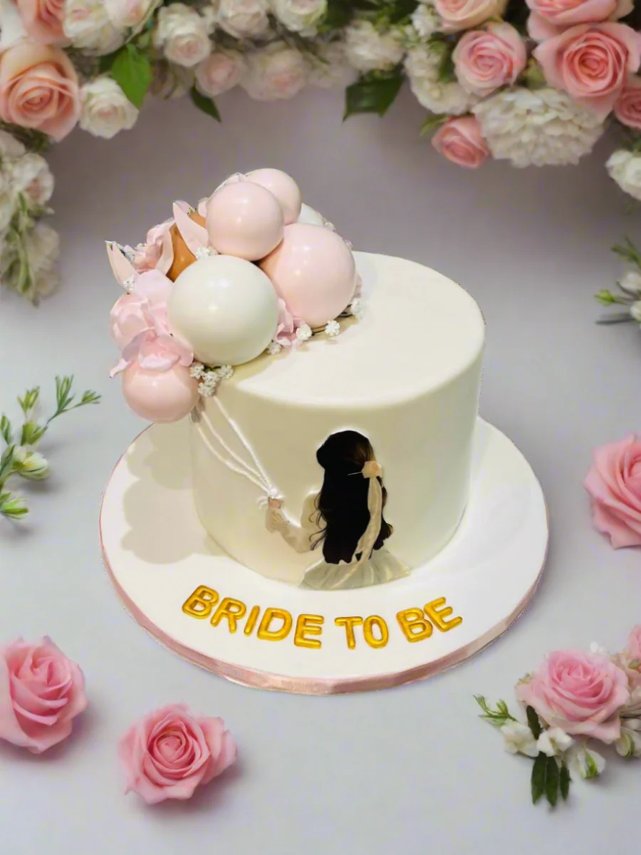 Bride To Be Balloon Fondant Cake - Image 6