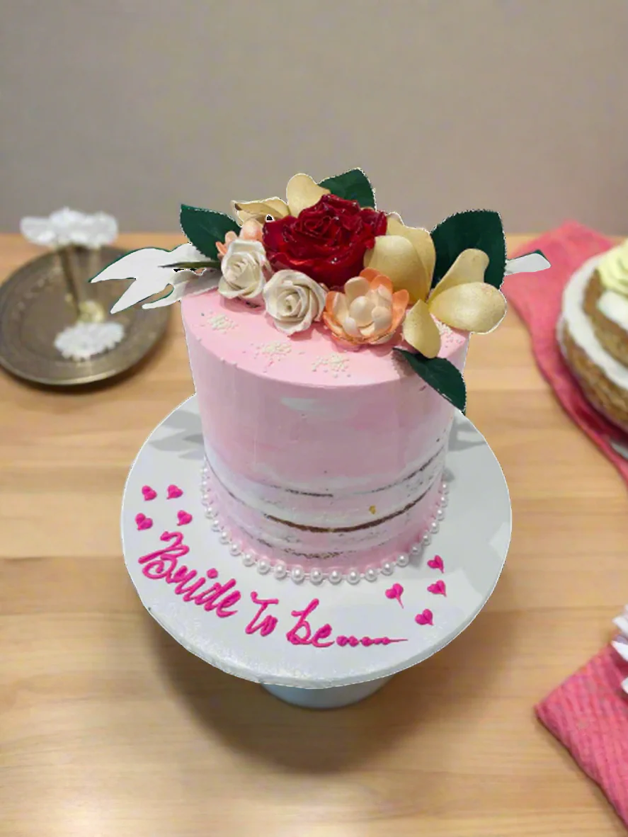 Bride To Be Naked Flower Cake - Image 2