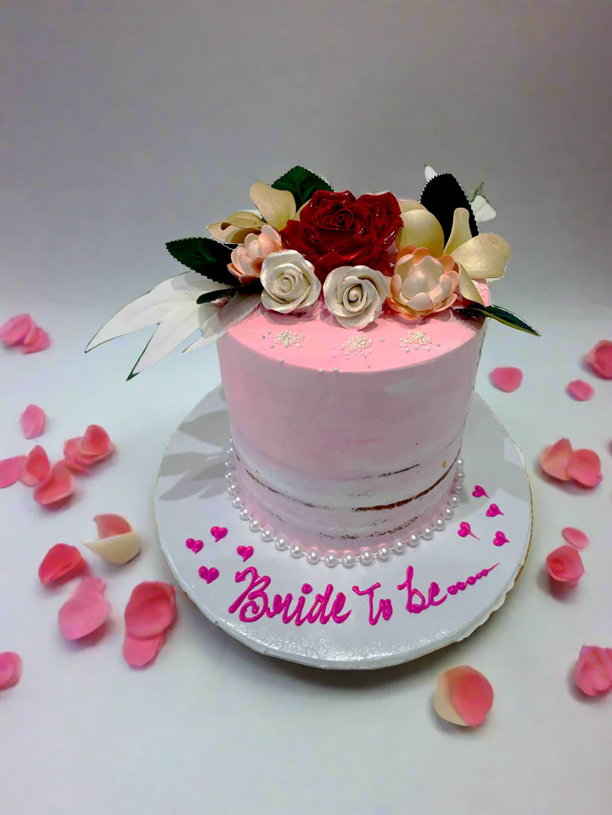 Bride To Be Naked Flower Cake - Image 3