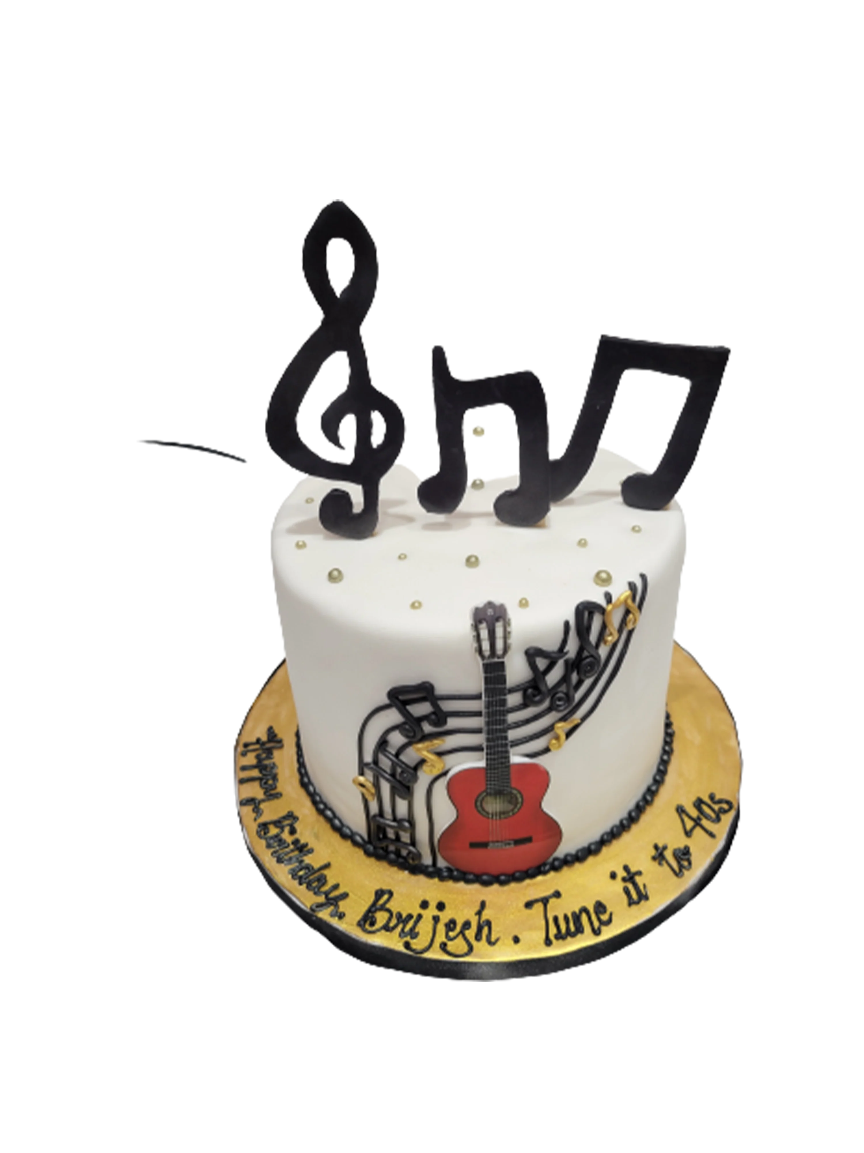 Brijesh Guitar Fondant Cake