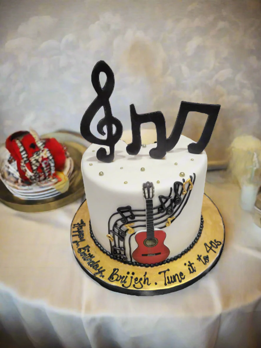 Brijesh Guitar Fondant Cake - Image 2