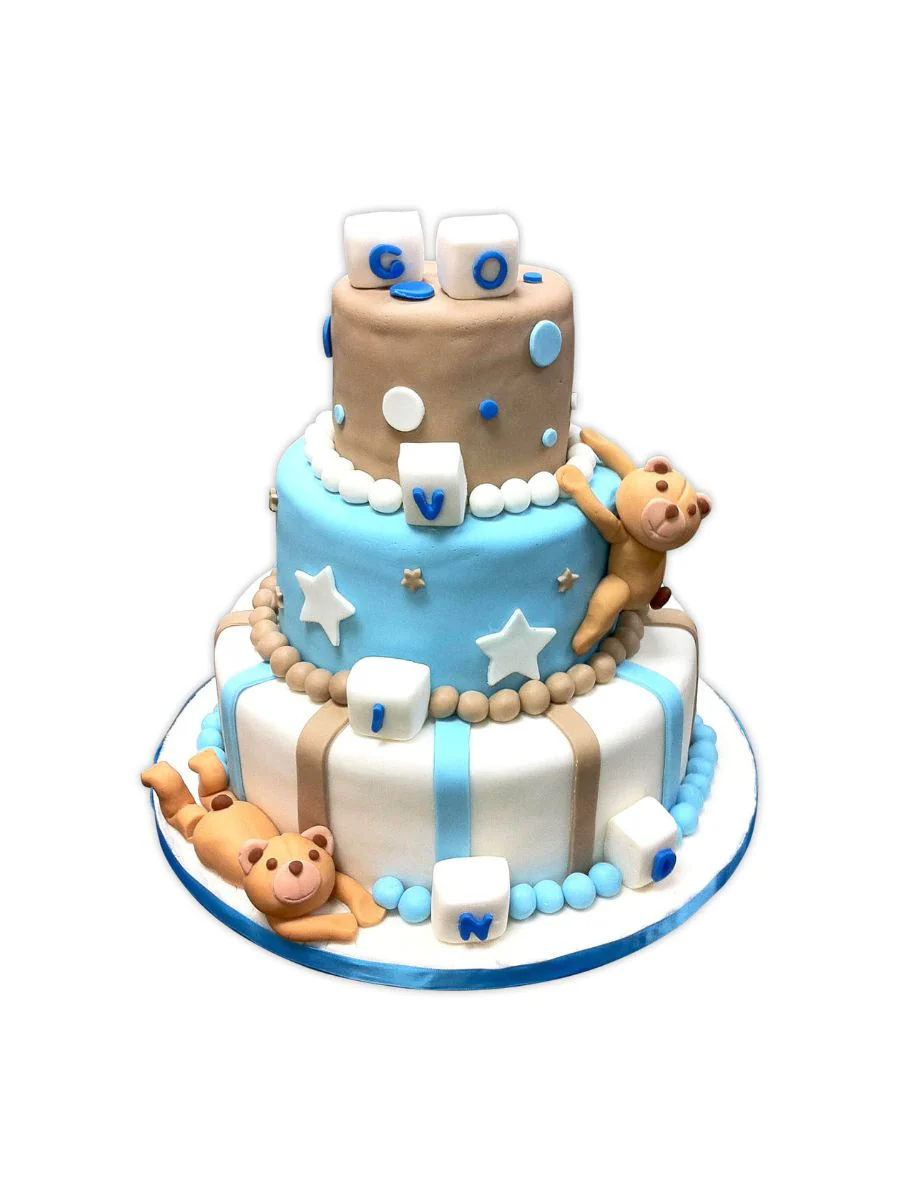 Adorable Brown Baby Bear Celebration Cake - Image 5