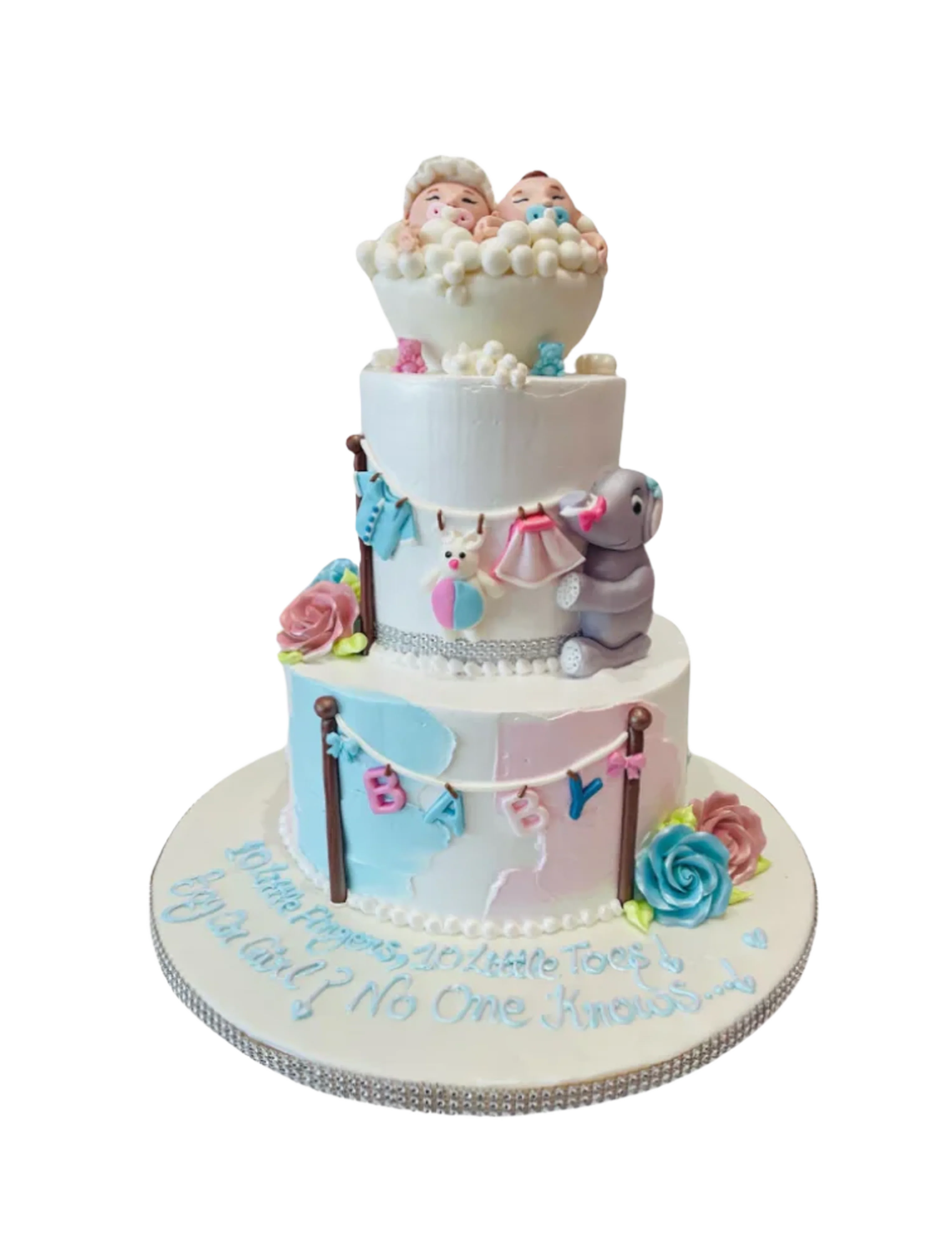 Bubble Bath Baby Shower Fondant Cake