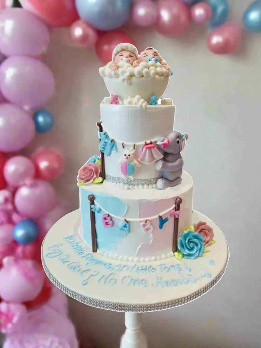 Bubble Bath Baby Shower Fondant Cake - Image 3