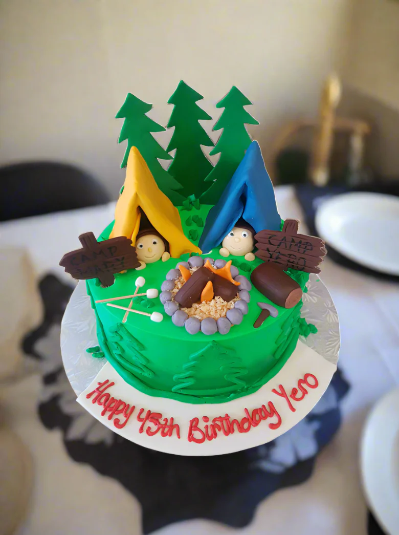 Camping Birthday Cake - Image 2