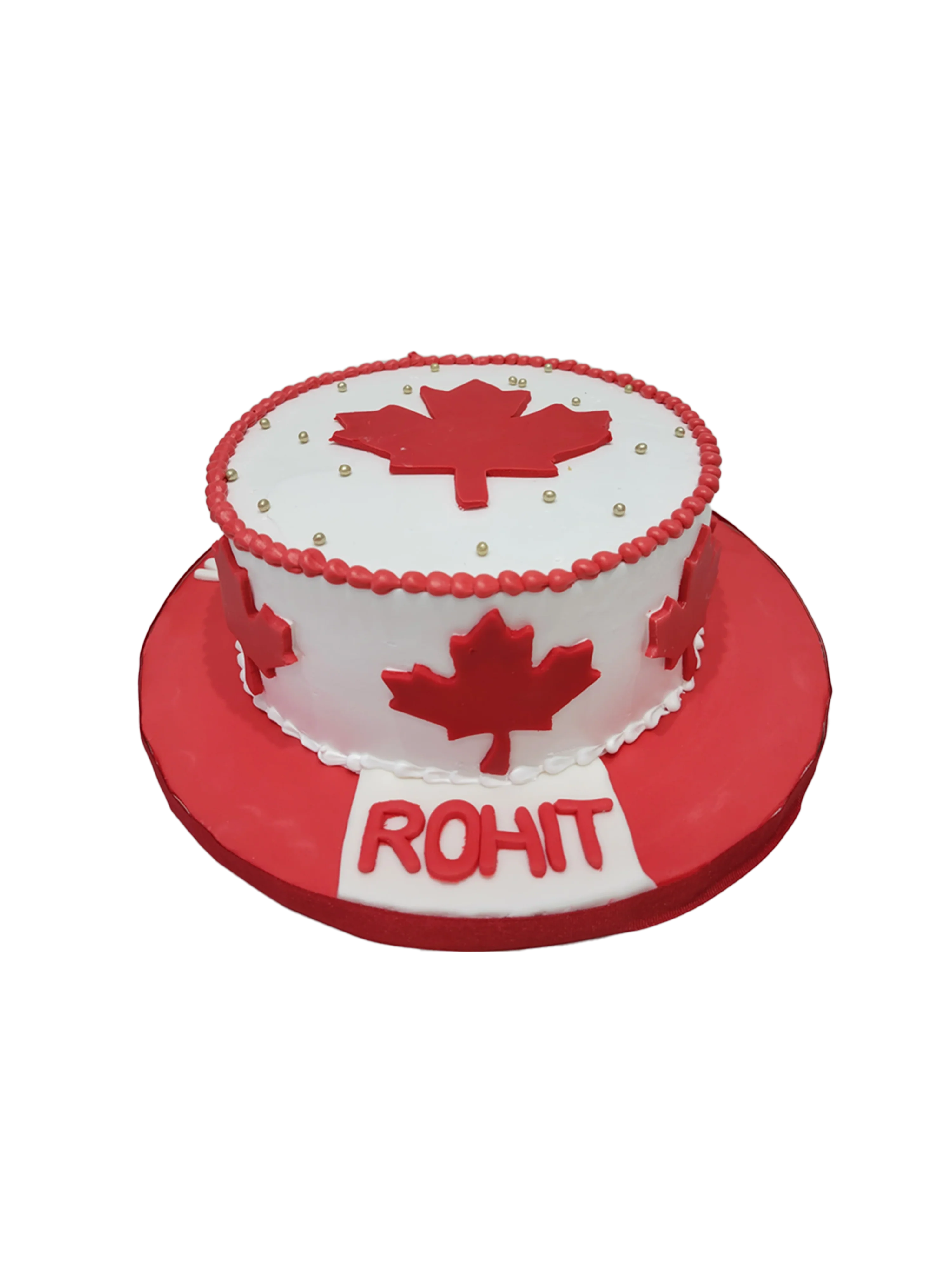 Canada Maple Leaf Cream Cake