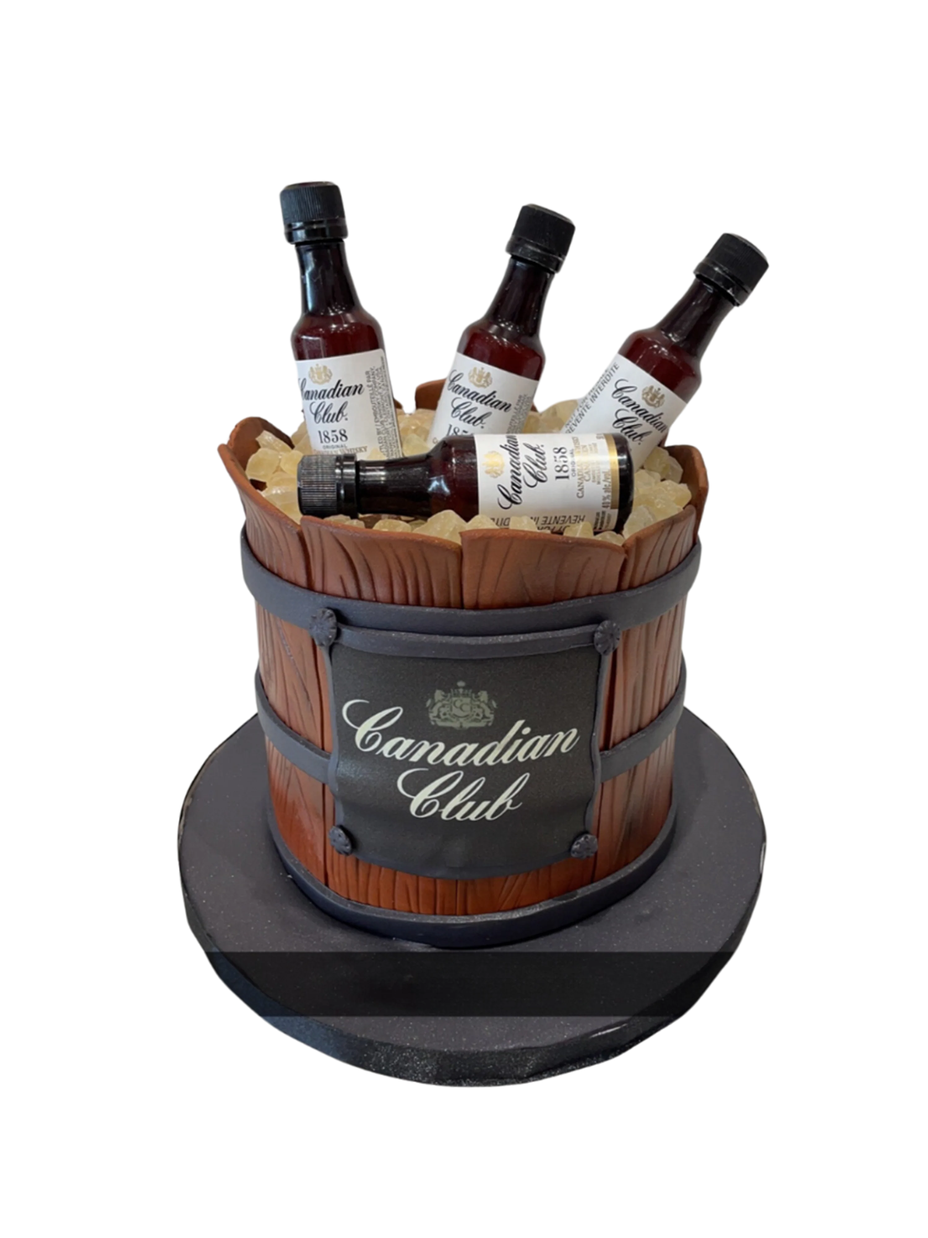 Canadian Club Bottle Fondant Cake
