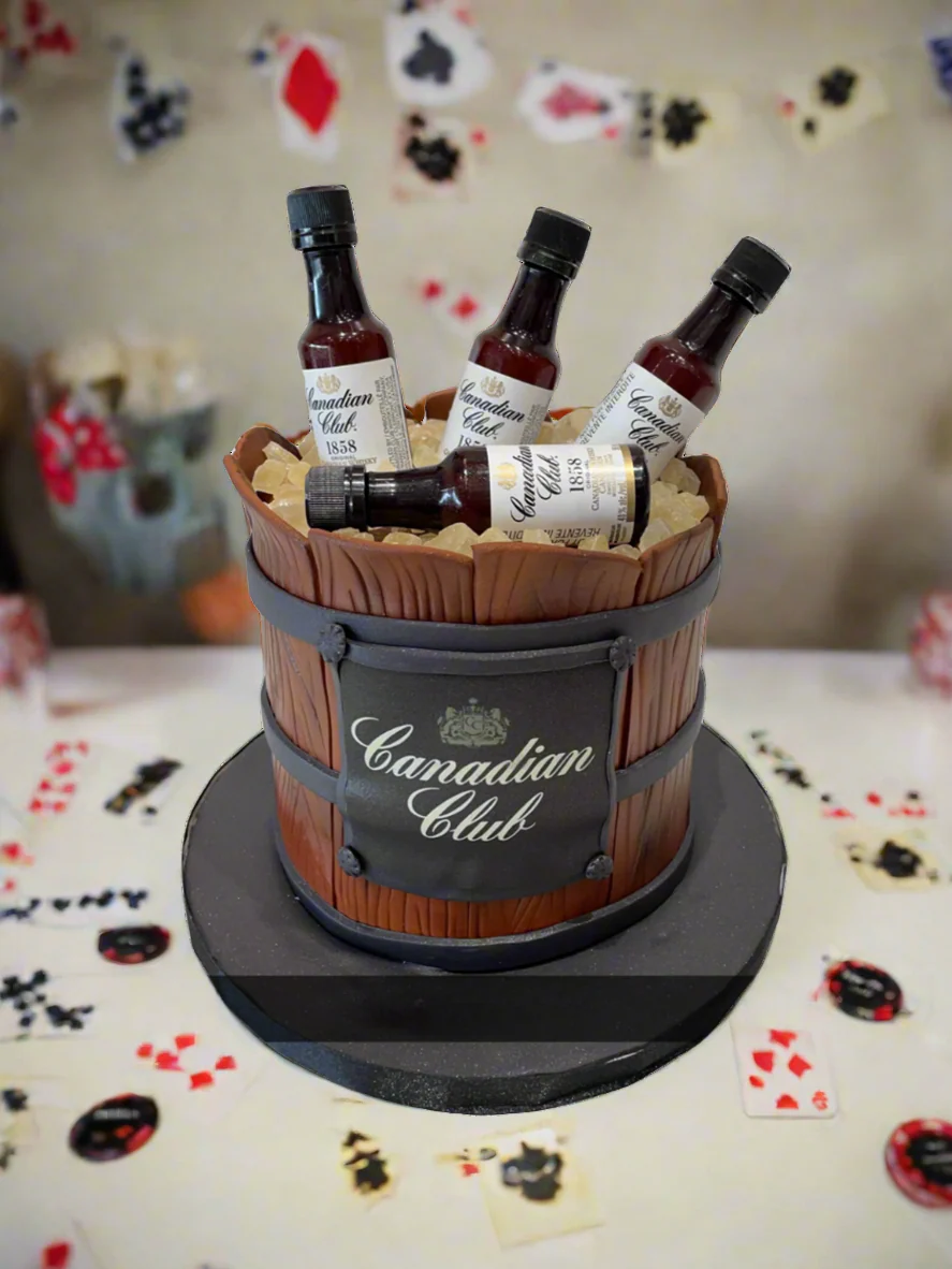 Canadian Club Bottle Fondant Cake - Image 2