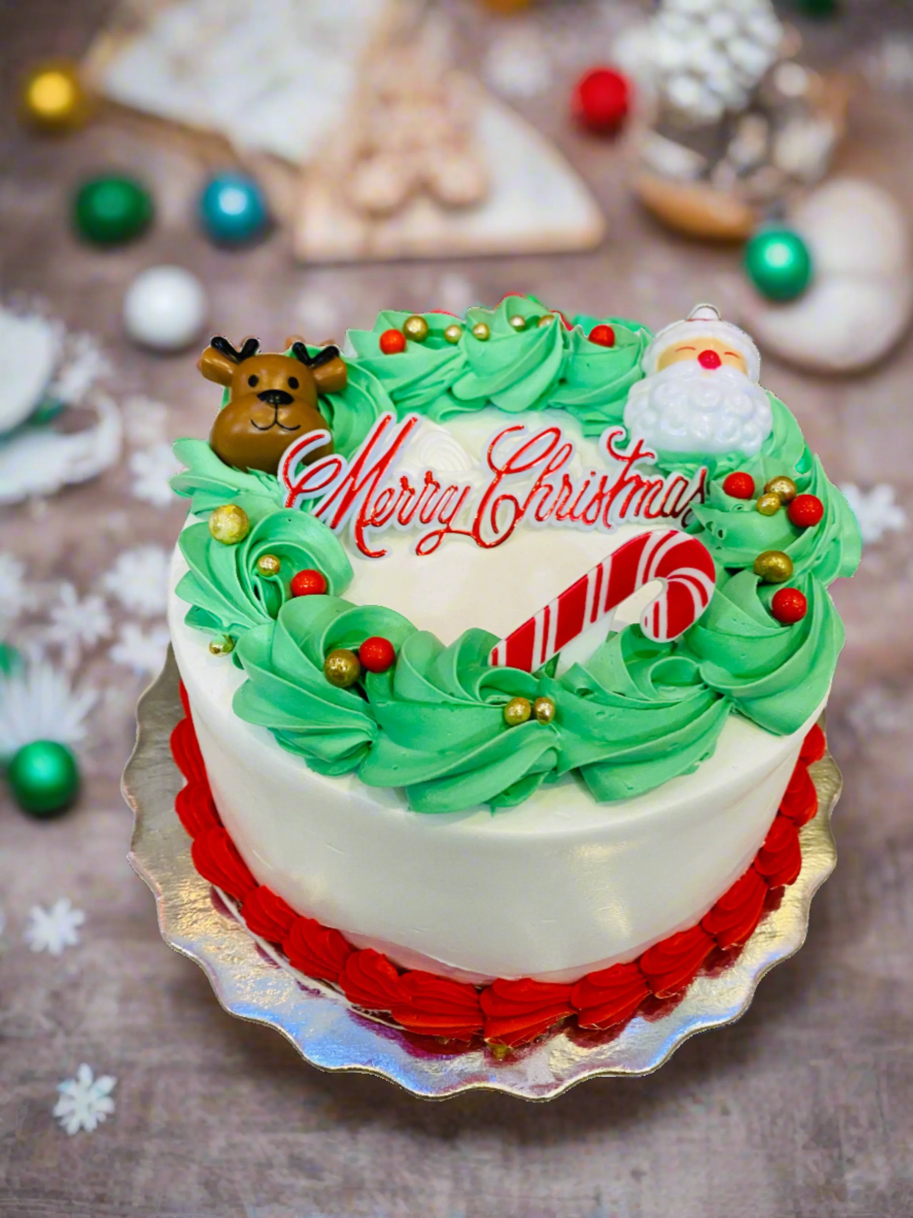 Candy Cane Christmas Cake 2 - Image 4