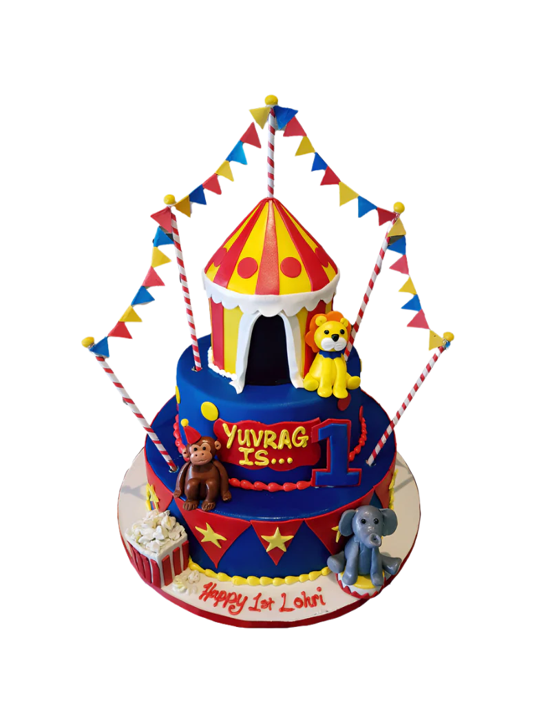 Carnival Themed Fondant Cake