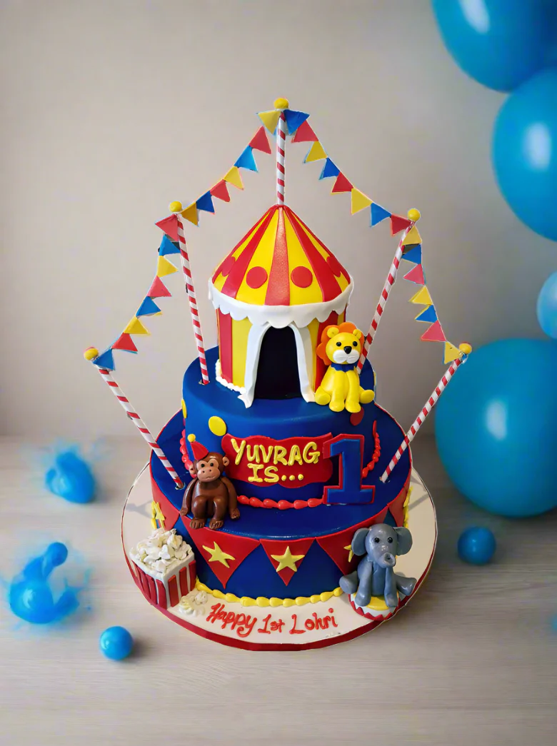Carnival Themed Fondant Cake - Image 3