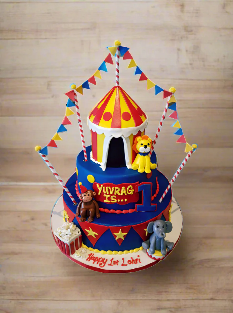 Carnival Themed Fondant Cake - Image 4