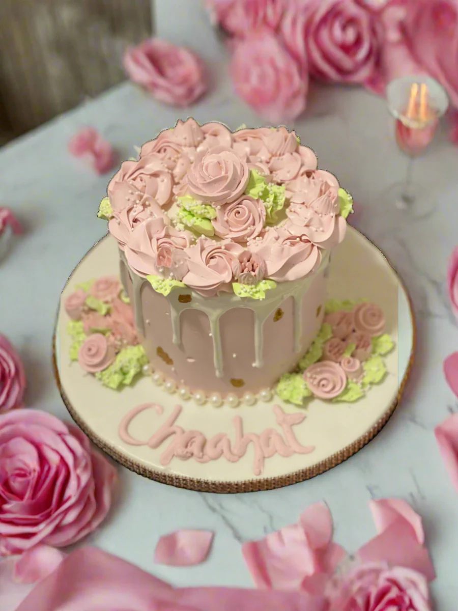 Chaahat Rose Gold Birthday Cake - Image 2