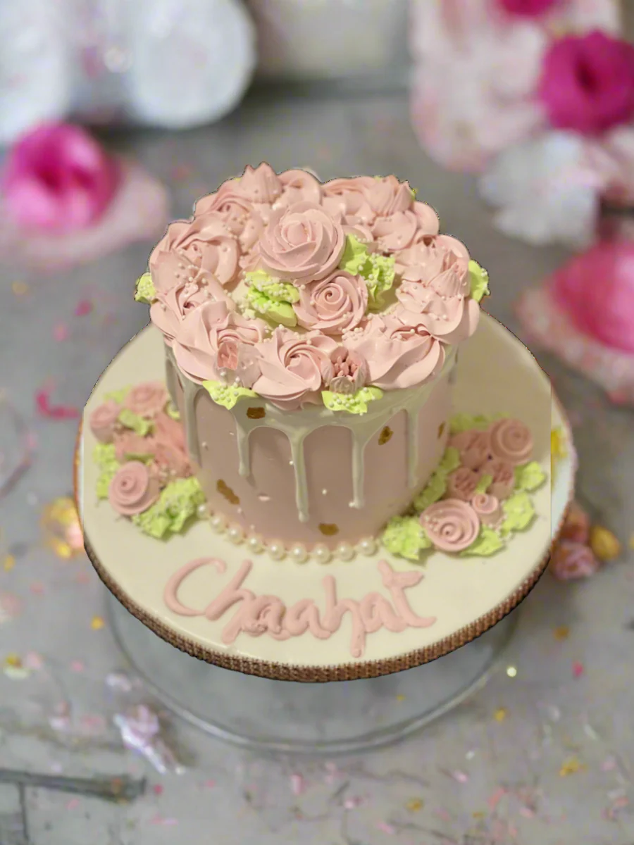 Chaahat Rose Gold Birthday Cake - Image 3
