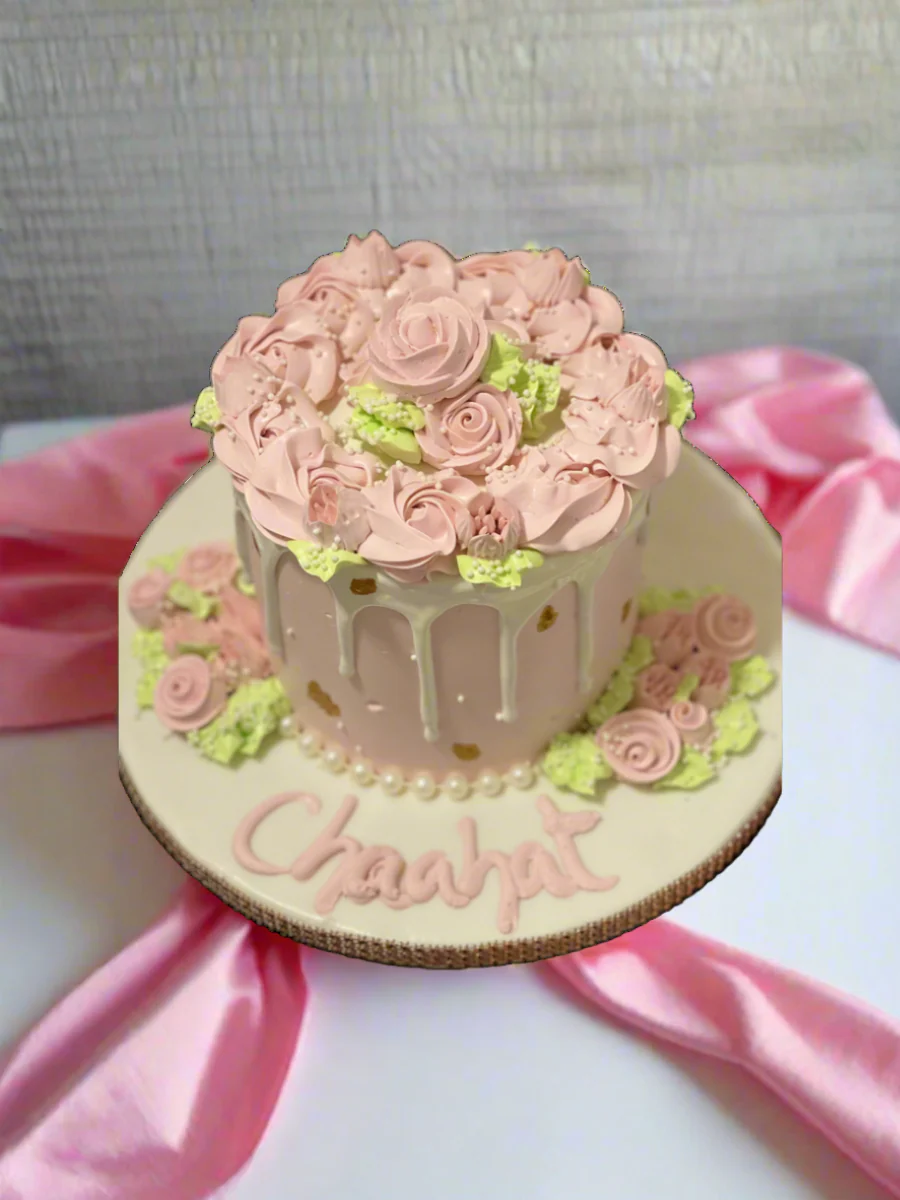 Chaahat Rose Gold Birthday Cake - Image 4