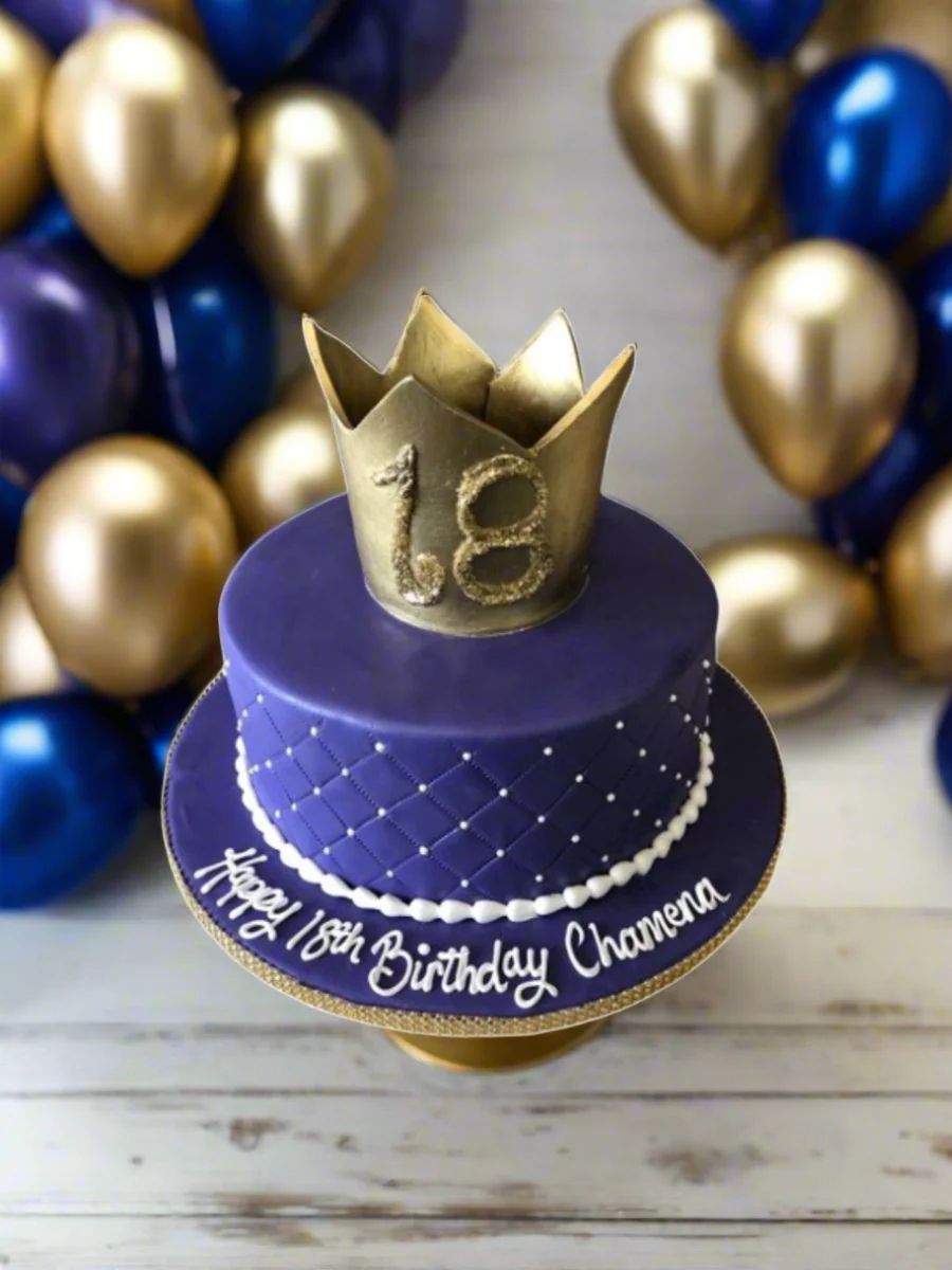 Chamena Crown Fondant Cake - Image 2