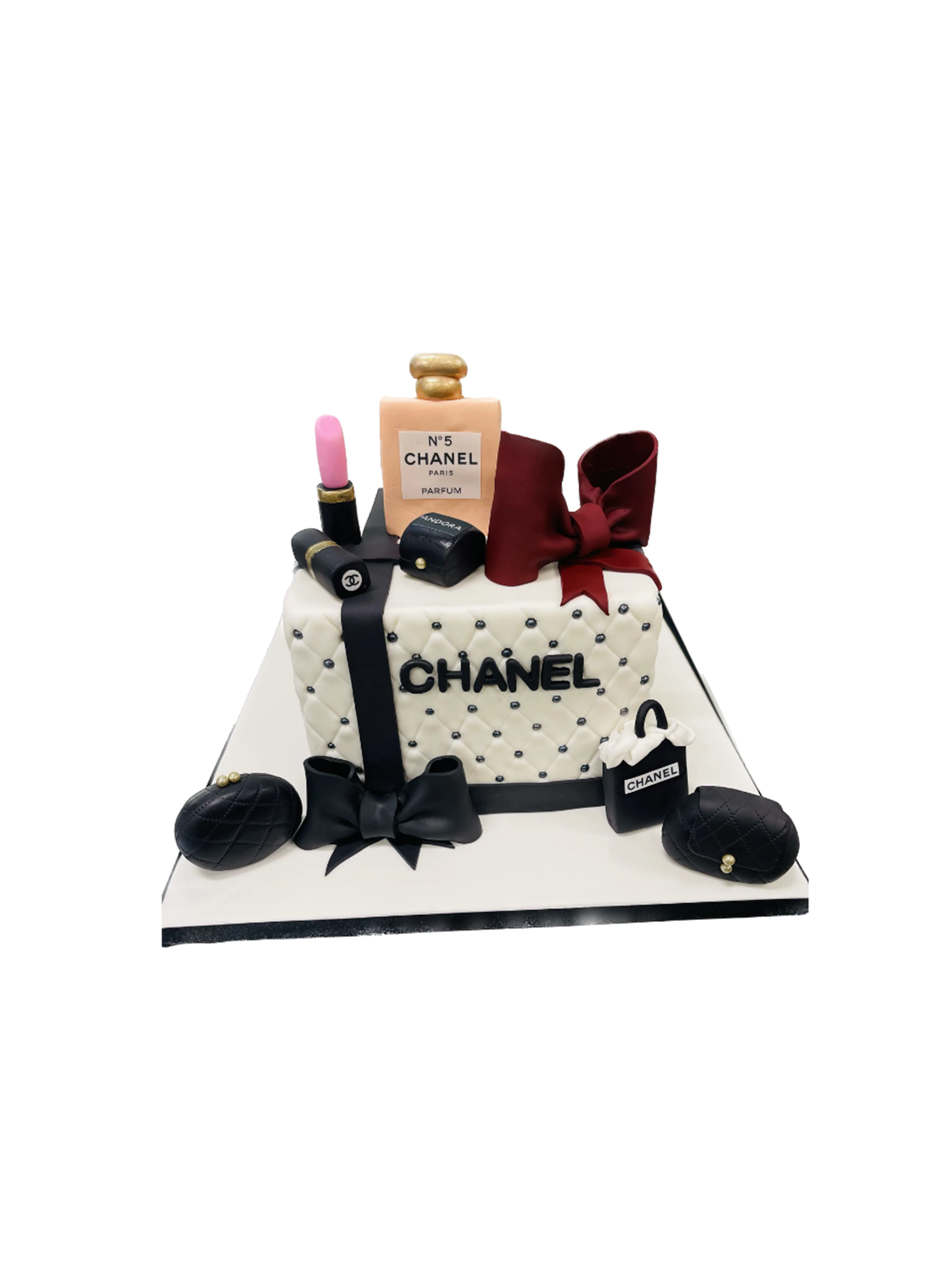Chanel Black And White Fondant Cake