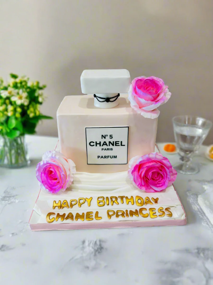 Chanel Perfume Molded Fondant Cake - Image 2
