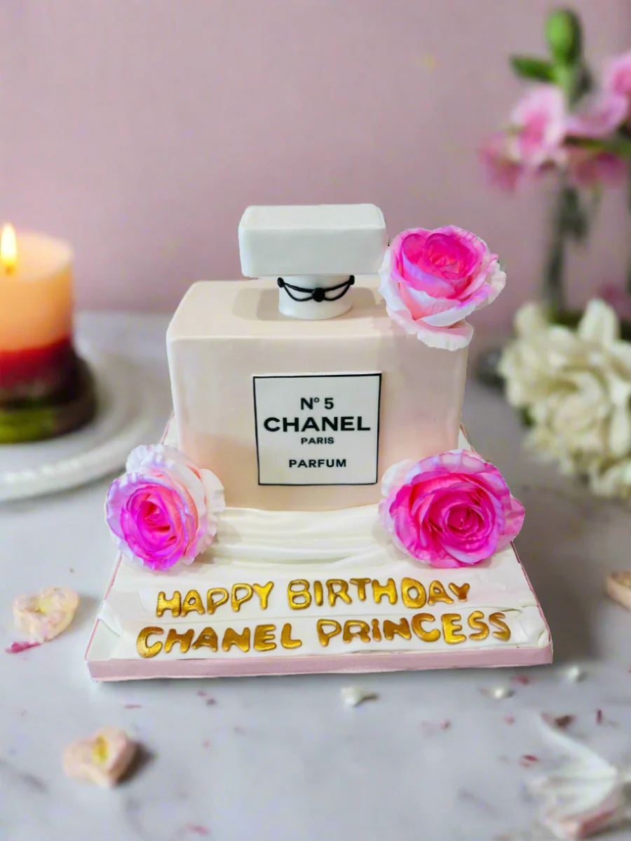 Chanel Perfume Molded Fondant Cake - Image 4