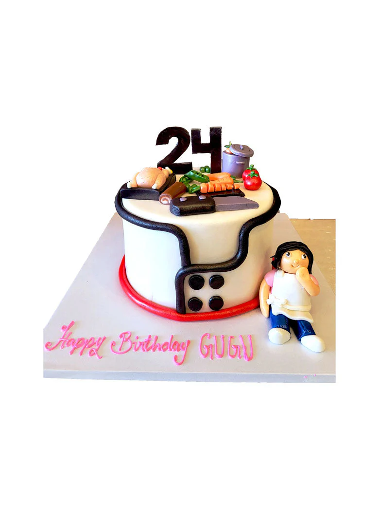 Chef Fondant Birthday Cake - Image 5