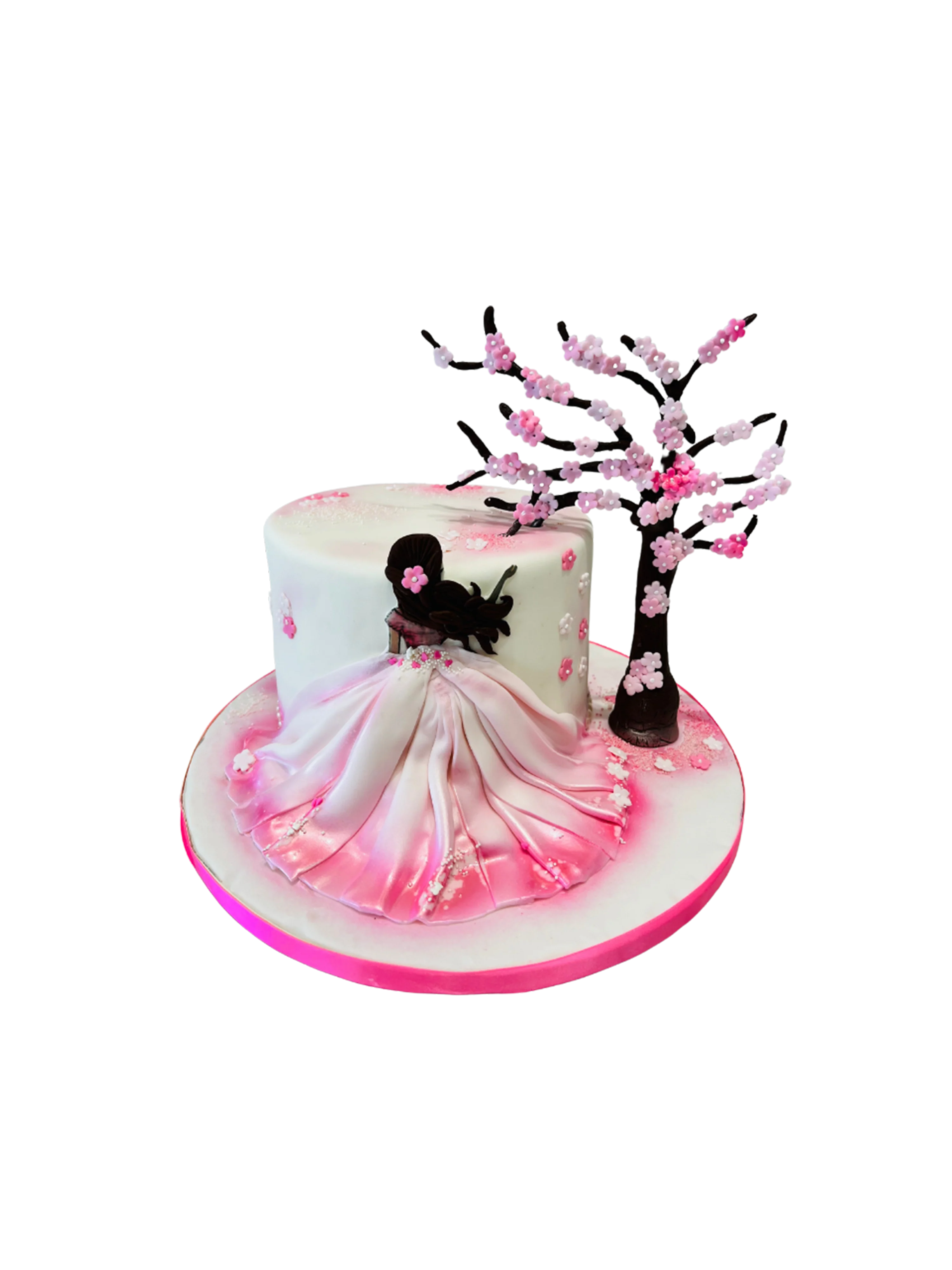 Cherry Blossom Fondant Cake
