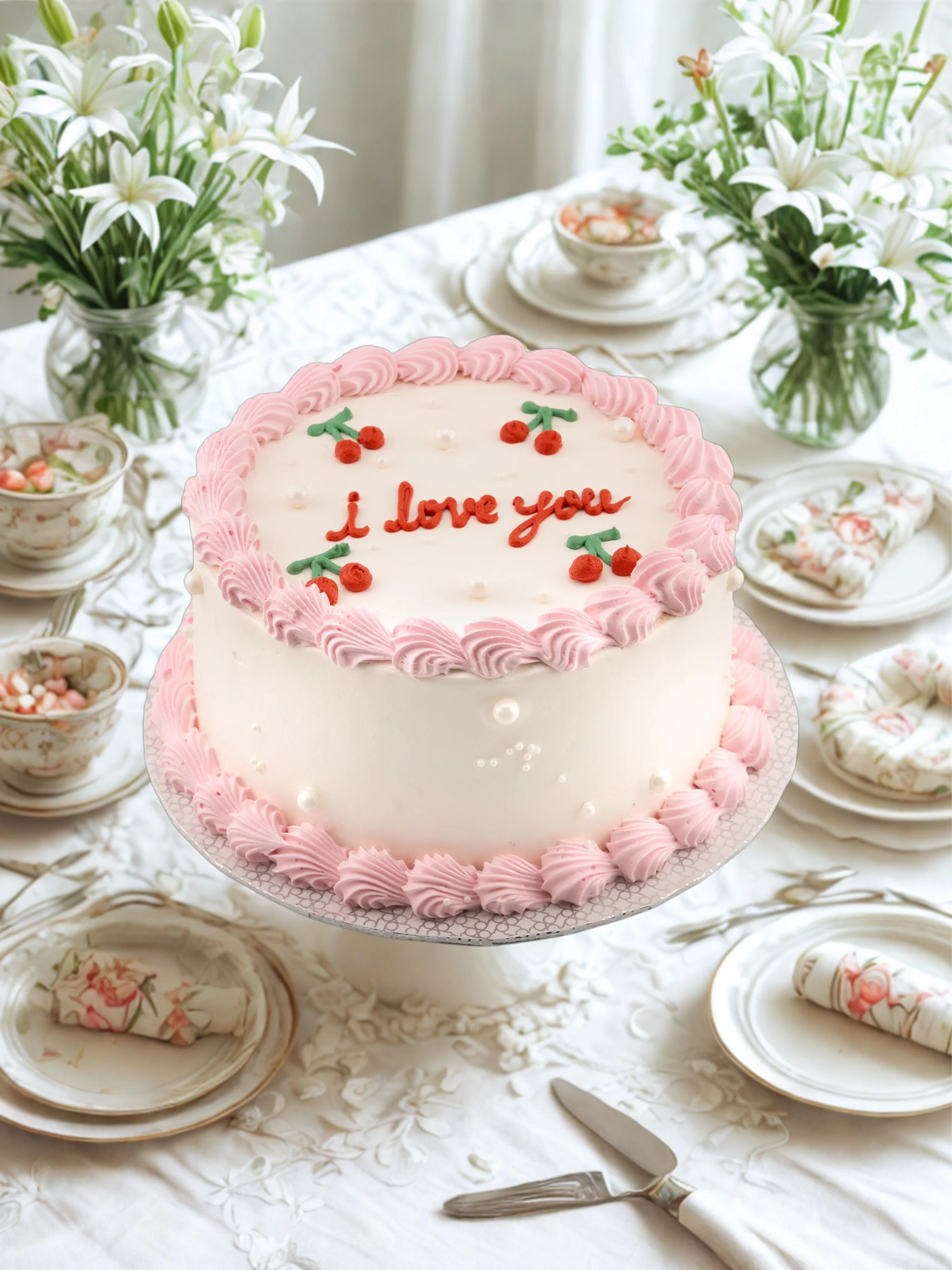 Cherry Kissed Dream Cake - Image 3