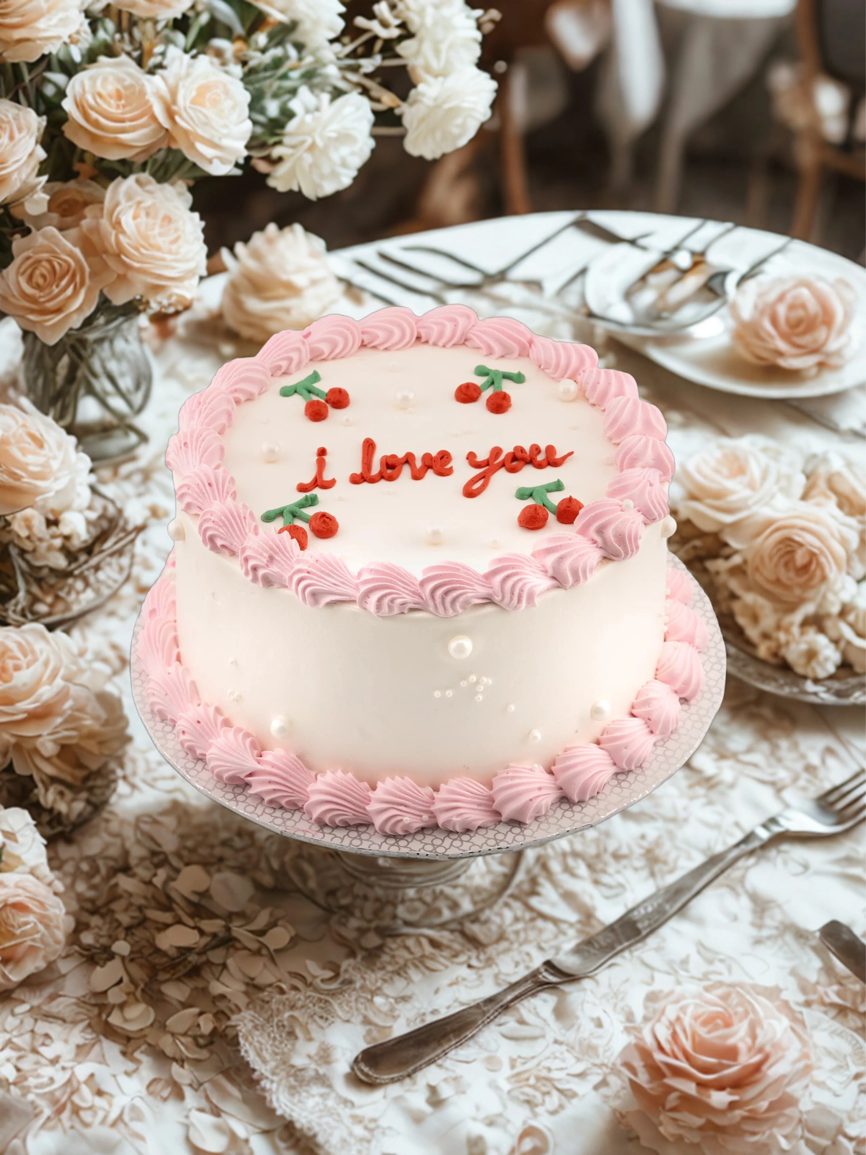 Cherry Kissed Dream Cake - Image 4