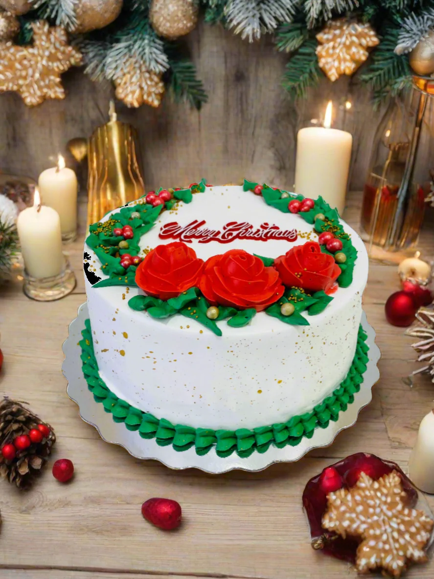 Christmas Flower Cake - Image 3