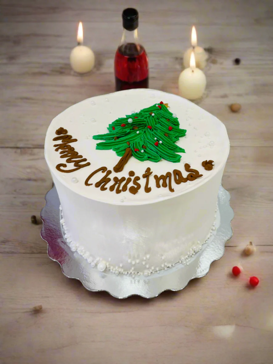 Christmas Tree Cream Cake - Image 2