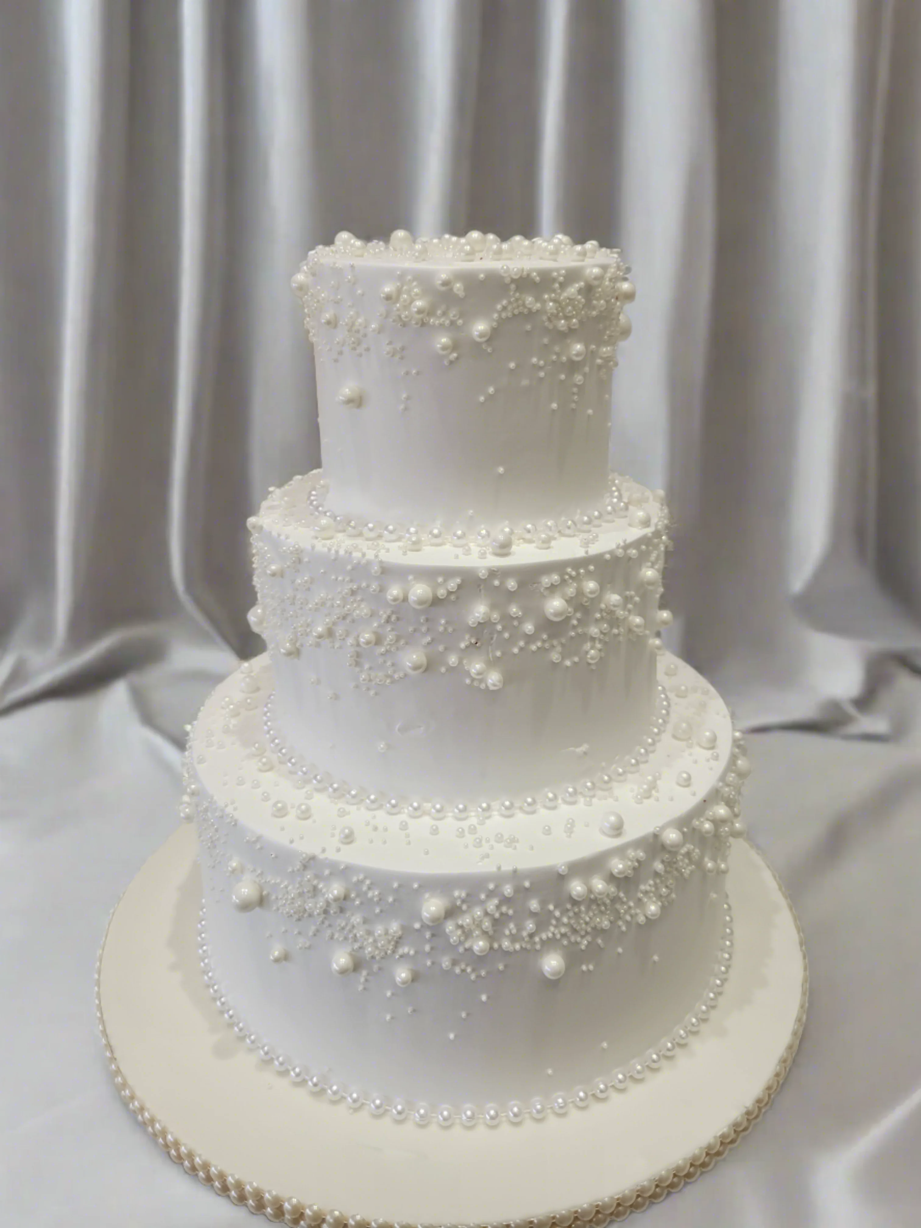 Classic White Wedding Cake - Image 5